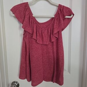 Old Navy Women's Raspberry Ruffle Blouse